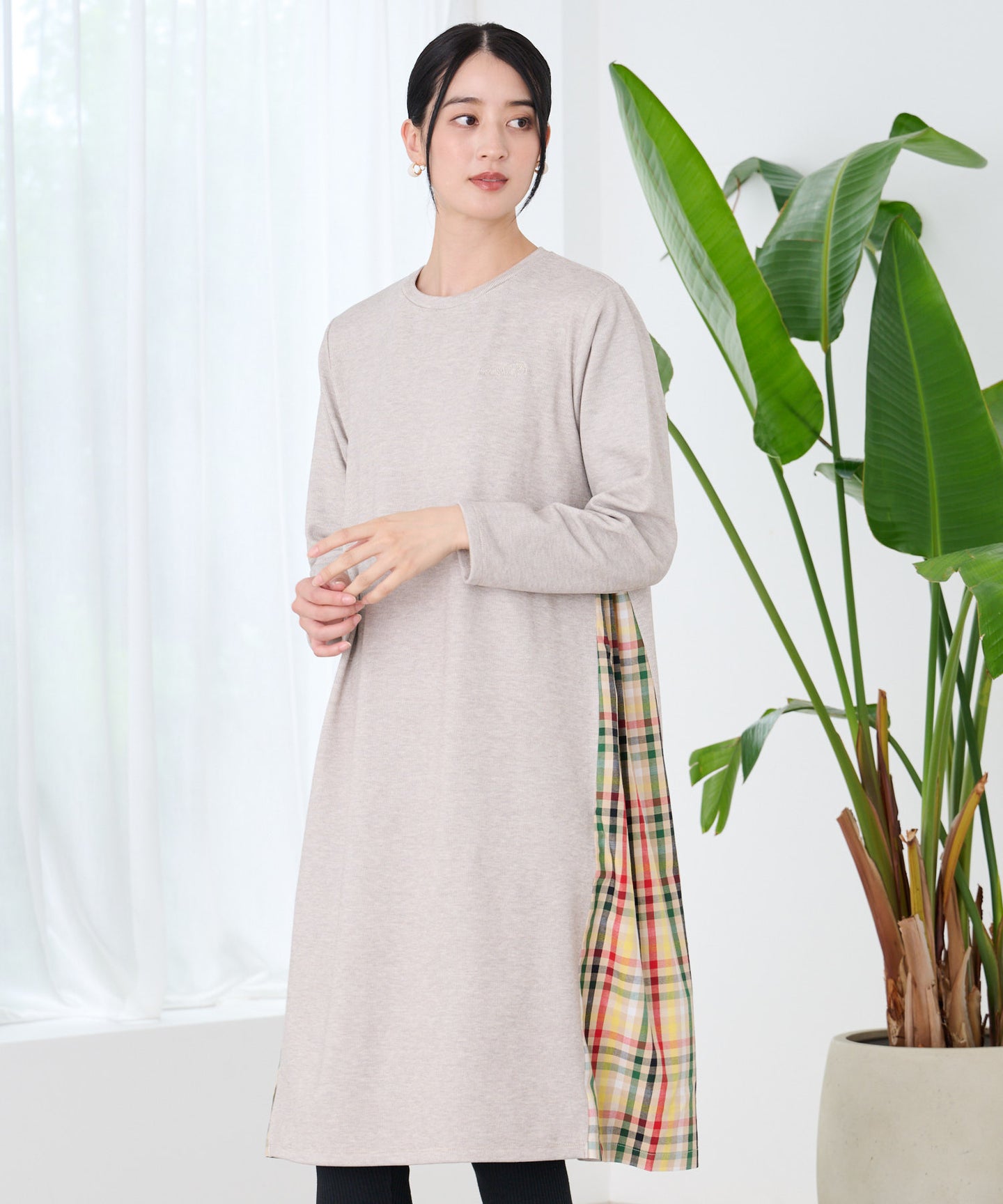 Arnold Palmer マシュマロリブ サイドチェック ワンピース